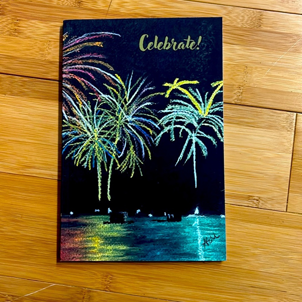 Celebrate! Original Artwork Paperback Journal with Lined Blank Pages